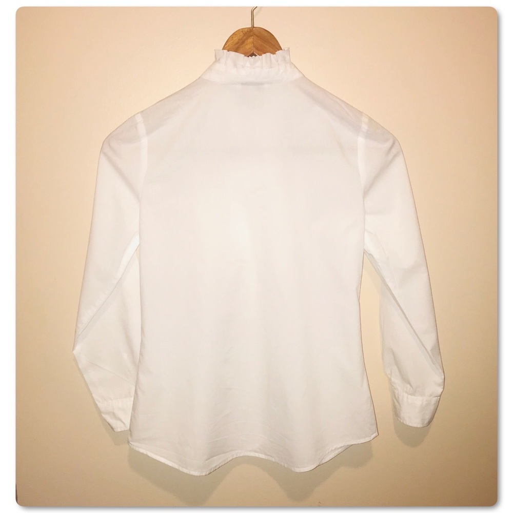 Ann Taylor Loft button down blouse cotton white - Picture 3 of 6